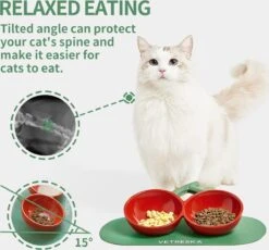 VETRESKA Kattenvoerbak Antislip Voerbakken Voor Voer En Water, Keramische Kantelbare Voerbakken Voor Katten Bescherm De Ruggengraat Van De Kat Anti-braken, Brede Voerbakken Voor Puppy's Ondiepe Kattenbak Voor Honden 9 VETRESKA Kattenvoerbak Antislip Voerbakken Voor Voer En Water, Keramische Kantelbare Voerbakken Voor Katten Bescherm De Ruggengraat Van De Kat Anti-braken, Brede Voerbakken Voor Puppy's Ondiepe Kattenbak Voor Honden -Dieren Product Winkel 1200x1119 2