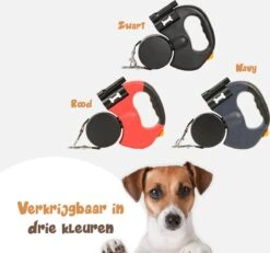 Dubbele Honden Riem – Leiband Hond – Hondenlijn – Looplijn Hond – 2 Honden – 3 Meter – Tot 12kg Per Hond – Reflecterende Lijnen – Met Zaklamp – 360° Draaien – Verstelbaar - Navy Blauw -Dieren Product Winkel 1200x1120 5