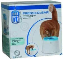 Catit Fresh And Clear - Drinkfontein Kat - Blauw /Wit - 2 L -Dieren Product Winkel 1200x1123 1