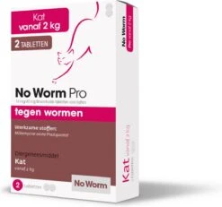 Exil No Worm Pro - Kat - 2 Tabletten -Dieren Product Winkel 1200x1124