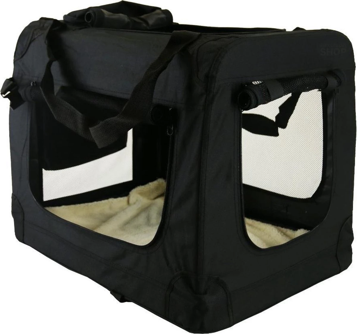 Topmast Reisbench Nylon Bench Stoffen Bench Zwart 120 X 79 X 79 Cm - Honden Boven 50 Kilo 2 Topmast Reisbench Nylon Bench Stoffen Bench Zwart 120 X 79 X 79 Cm - Honden Boven 50 Kilo - Afbeelding 2