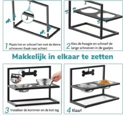 BJ Pets Verhoogde Hondenvoerbak – 3 Hoogtes Verstelbaar – Drinkbak Hond - Voerbak Met Standaard -Dieren Product Winkel 1200x1126 10