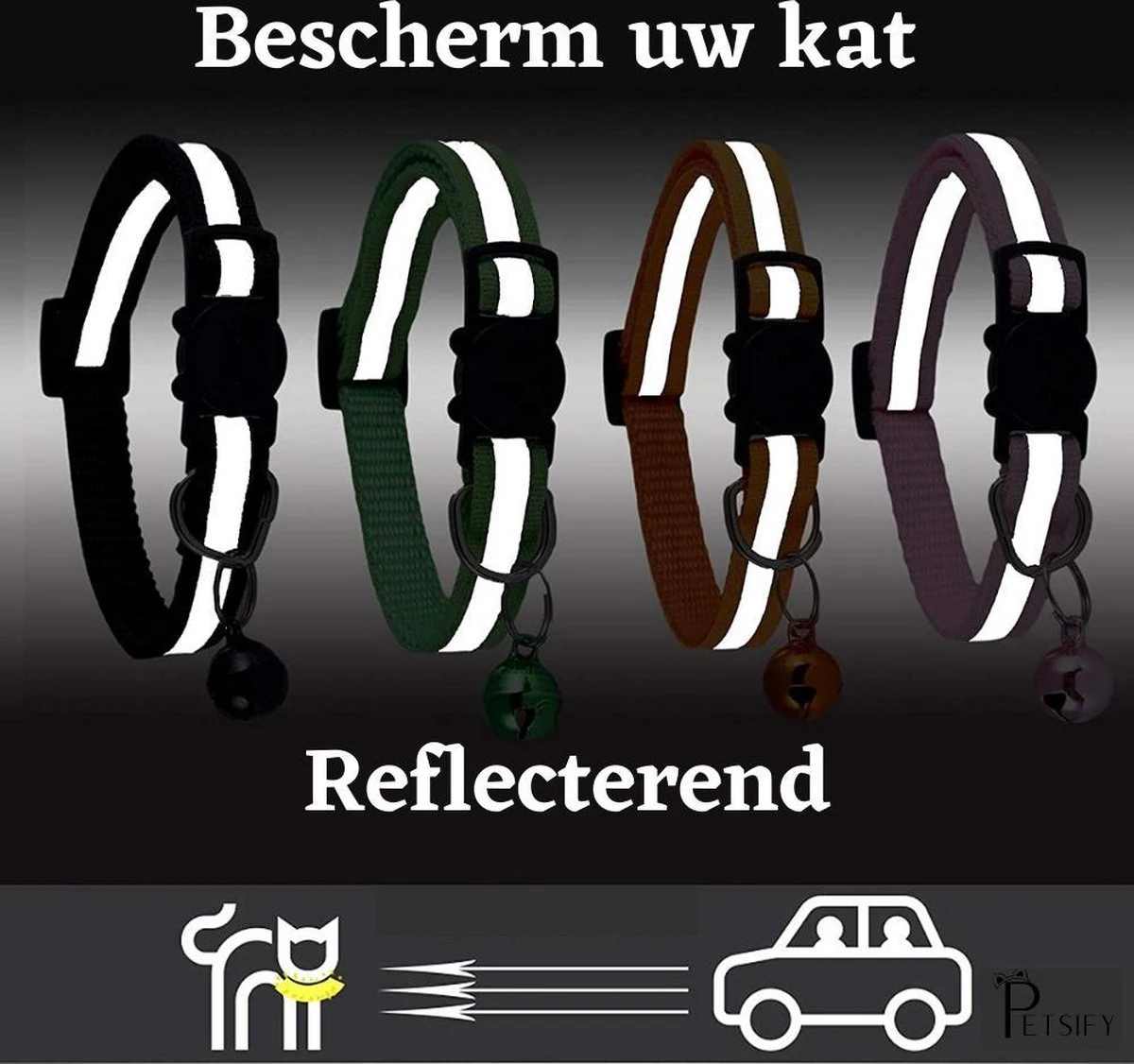 Petsify - Kattenhalsband Met Belletje - Veiligheidssluiting - Reflecterend - Halsband Kat - Halsband Kitten - Set Van 11 2 Petsify - Kattenhalsband Met Belletje - Veiligheidssluiting - Reflecterend - Halsband Kat - Halsband Kitten - Set Van 11 - Afbeelding 2