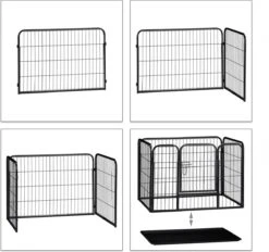 Relaxdays Puppyren - Hondenren - Puppykennel - Konijnenren - Bodem - Metaal - Div. Grootte - M -Dieren Product Winkel 1200x1126 8