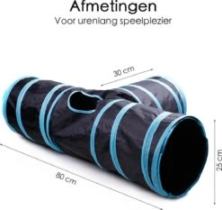 Merkloos Kattentunnel - Opvouwbaar - 3 Gangen - Voor Binnen En Buiten -Dieren Product Winkel 1200x1130 2