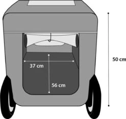 Flamingo - Hondenfietskar Doggy Liner Romero - Rood - 60x43x51cm -Dieren Product Winkel 1200x1139 10