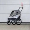 InnoPet Sporty Dog Trailer Deluxe - Hondenfietskar - Zwart/Zilvergrijs - 71x44x63cm