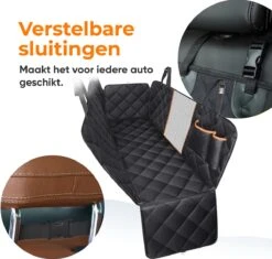 Hondendeken Auto Achterbank En Kofferbak Beschermhoes - Hondenkleed Auto - Autodeken Hond - Autokleed - 150x140cm - Zwart - Quzi -Dieren Product Winkel 1200x1142 2