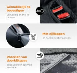 Hondendeken Auto Achterbank En Kofferbak Beschermhoes - Hondenkleed Auto - Autodeken Hond - Autokleed - 150x140cm - Zwart - Quzi -Dieren Product Winkel 1200x1142 3