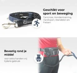 Canicross Looplijn Hond Met Heupriem Voor Hardlopen - Elastische Handsfree Hondenriem - Honden Trainingslijn - 150/200cm - Grijs -Dieren Product Winkel 1200x1142 6