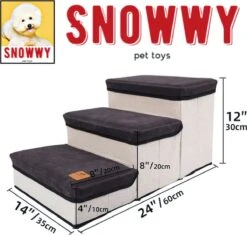 SNOWWY - Hondentrap Met Opslagruimte - Honden Loopplank Met Handige Opslagvakje - Hondenloopplanken - Inklapbaar - Huisdier Opstap - Hondentrapje - Grijs 11 SNOWWY - Hondentrap Met Opslagruimte - Honden Loopplank Met Handige Opslagvakje - Hondenloopplanken - Inklapbaar - Huisdier Opstap - Hondentrapje - Grijs -Dieren Product Winkel 1200x1143 17