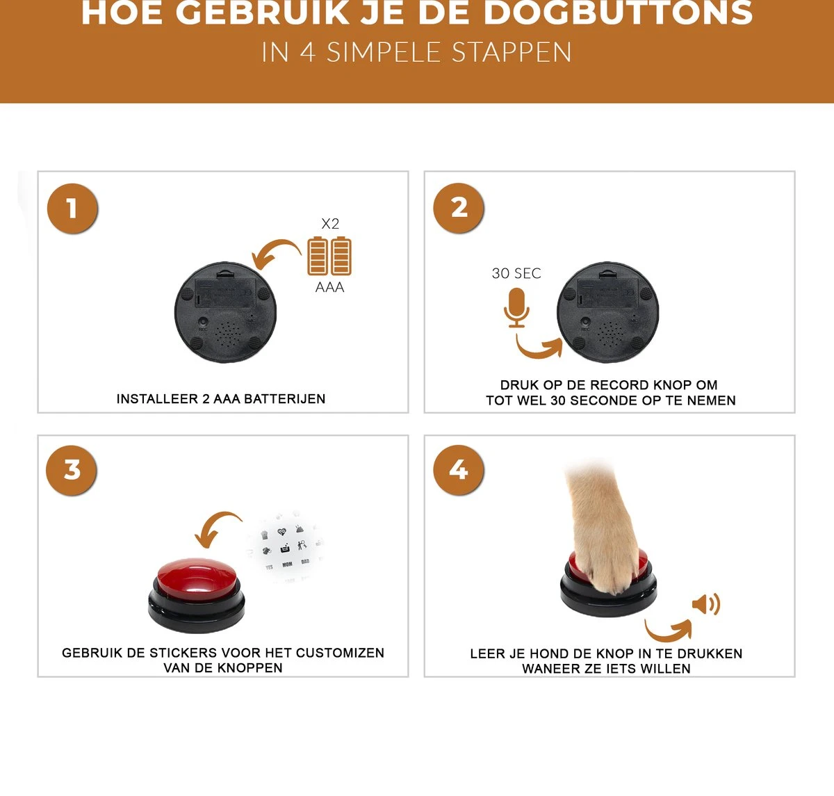 Praatknop Hond - Honden Praatknop - Dog Buttons - Hondenspeelgoed Intelligentie - Dogbuttons - Hondenspeelgoed - Praatknop Voor Honden - Honden Training 5 Praatknop Hond - Honden Praatknop - Dog Buttons - Hondenspeelgoed Intelligentie - Dogbuttons - Hondenspeelgoed - Praatknop Voor Honden - Honden Training - Afbeelding 5