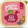 11x Edgard & Cooper Kuipje Vers Vlees Puppy Hondenvoer Eend - Kip 150 Gr