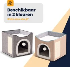 MIRO Katten Huis - Kattenhuizen - Kattenhok - Kattenmand - Dierenhuis - Opvouwbaar - Met Krabmat - Abrikoos 12 MIRO Katten Huis - Kattenhuizen - Kattenhok - Kattenmand - Dierenhuis - Opvouwbaar - Met Krabmat - Abrikoos -Dieren Product Winkel 1200x1148 3