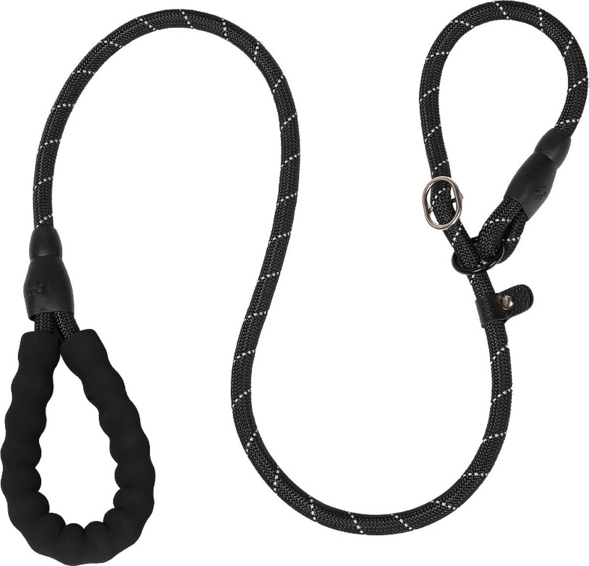 Nixnix - Honden Riem - 1,7cm - Zwart - 1,2cm Dik - Sliplijn - Nylon - Hondenriem - Verstelbaar - Jachtlijn Met Stop - Leiband 1 Nixnix - Honden Riem - 1,7cm - Zwart - 1,2cm Dik - Sliplijn - Nylon - Hondenriem - Verstelbaar - Jachtlijn Met Stop - Leiband