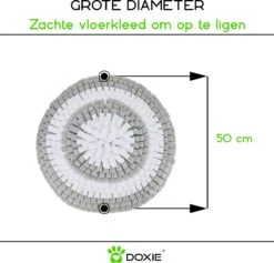 Doxie® Hondenspeelgoed – Speelgoed Hond – Snuffelmat – Antislip – Wasbaar – ⌀ 50 Cm – Lichtgrijs Met Wit -Dieren Product Winkel 1200x1153 41