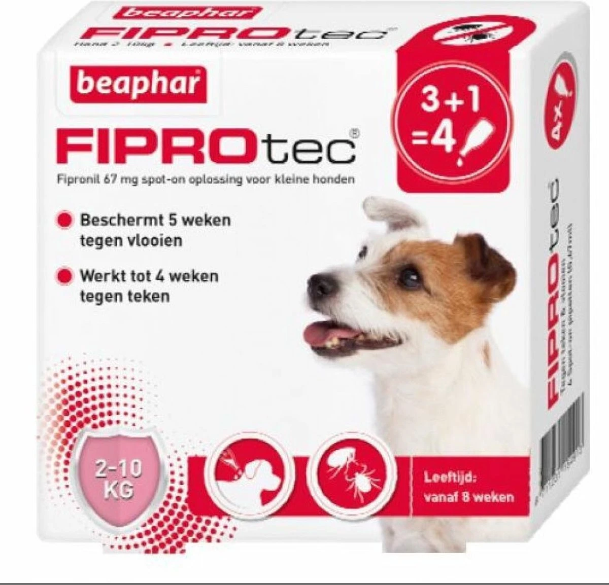 Beaphar Fiprotec Anti Vlooien En Teken Druppels 2 - 10 Kg 3 + 1 Stuks 1 Beaphar Fiprotec Anti Vlooien En Teken Druppels 2 - 10 Kg 3 + 1 Stuks