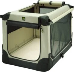 Maelson Soft Kennel - Robuuste Hondenbench Van Zacht Materiaal - Opvouwbare Kennel Met Stevig Stalen Binnenframe - Beige/zwart - XXS / XS / S / M / L / XL / XXL - 72 S -Dieren Product Winkel 1200x1157 22