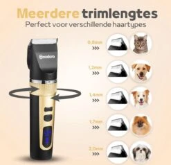 Woodoro Professionele 2-in-1 Hondentondeuse Voor Dikke Vacht – Draadloze Honden Tondeuse & Hondentrimmer – Stille Tondeuse Katten & Honden Trimset -Dieren Product Winkel 1200x1157 8
