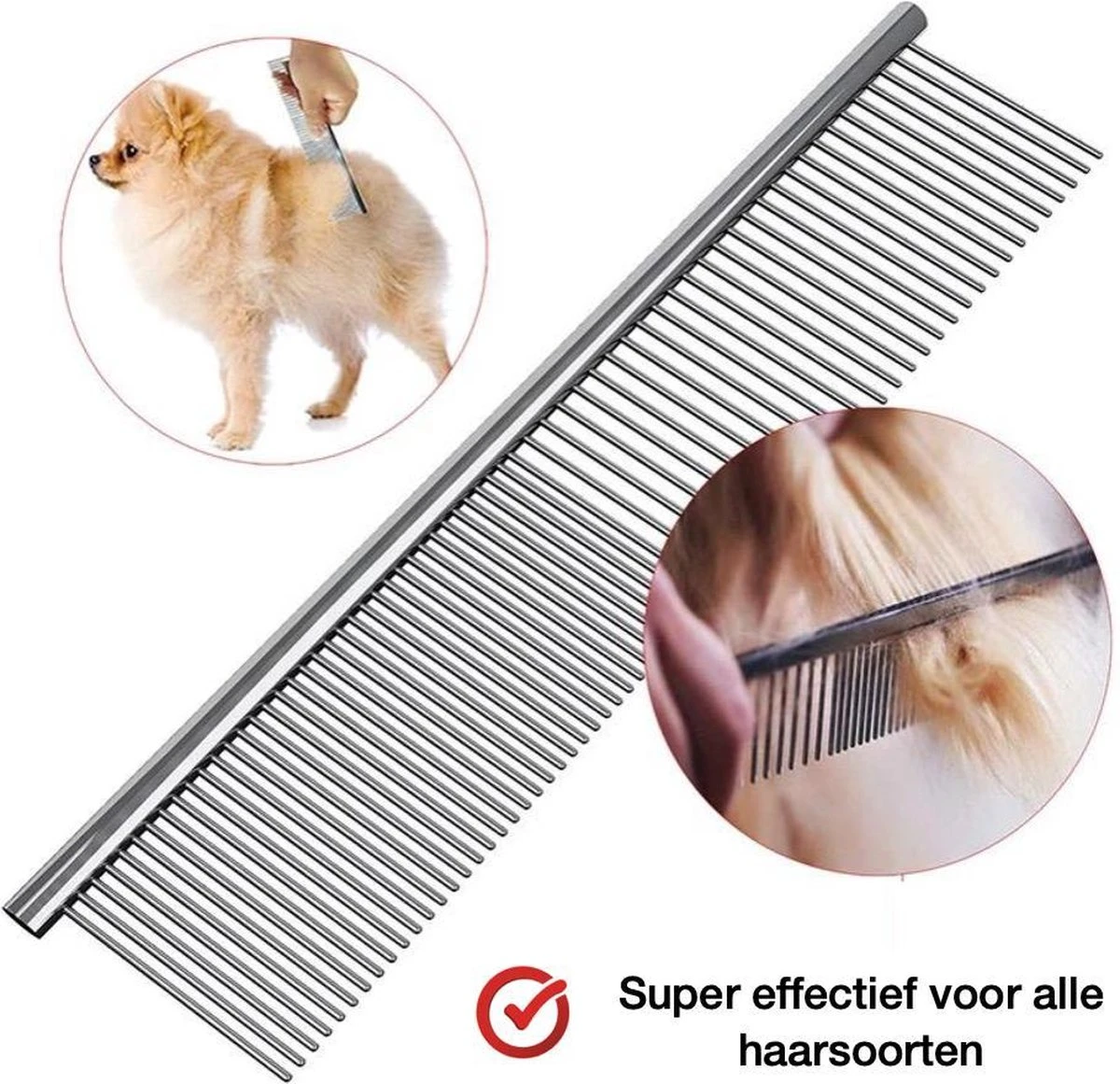 Merkloos Anti-Klit- Kam - Haarverwijderaar Voor Huisdieren - Pijnloos - Roestvrijstaal - Huisdiervriendelijk 2 Merkloos Anti-Klit- Kam - Haarverwijderaar Voor Huisdieren - Pijnloos - Roestvrijstaal - Huisdiervriendelijk - Afbeelding 2