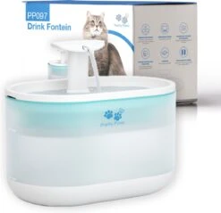Pretty Paws PP097 Professionele Drink Fontein Kat - Poezen Fontein Met Filter - Waterfontein Kat - Katten Fontein - Dieren Drinkbak