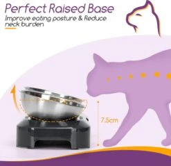 Nobleza Katten Voerbakjes - Ergonomische Dubbele Voerbak - Anti Braak Voerbak Voor Katten - Zwart - Dubbel - RVS 18 Nobleza Katten Voerbakjes - Ergonomische Dubbele Voerbak - Anti Braak Voerbak Voor Katten - Zwart - Dubbel - RVS -Dieren Product Winkel 1200x1161 4