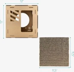 Navaris Modulaire Golfkartonnen Huisdieren Speelblokken - Golfkarton Speelhuis Met 4 Blokken En 2 Bruggen - Voor Kleine Katten, Kittens En Konijnen -Dieren Product Winkel 1200x1161 9