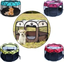 Opvouwbare Puppyren Bruin 90x90x60cm - Puppytent - Dogs&Co 6 Opvouwbare Puppyren Bruin 90x90x60cm - Puppytent - Dogs&Co -Dieren Product Winkel 1200x1163 12