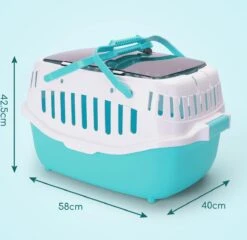 Nobleza 41WSI - Reisbench - Reismand - Transportbox - 58 X 40 X 42.5 Cm - Blauw -Dieren Product Winkel 1200x1164 21