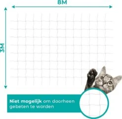 Kattennet Premium - 800 X 300 CM - Kattennet Voor Balkon - Transparant - Balkon Net - Makkelijk Te Monteren- Kattengaas -Dieren Product Winkel 1200x1166 3