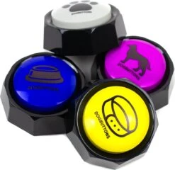 Dogbuttons® – PETIFY PREMIUM Praatknoppen –4 Stuks - Praatknop – Hond – Opneembare Knoppen – Hond Praten – Hondentraining – Praatknoppen – Dog Button – Hondenknop – Huisdier – Honden Speelgoed Intelligentie – Praten Met Hond – Laat Uw Hond Spreken! -Dieren Product Winkel 1200x1166 31