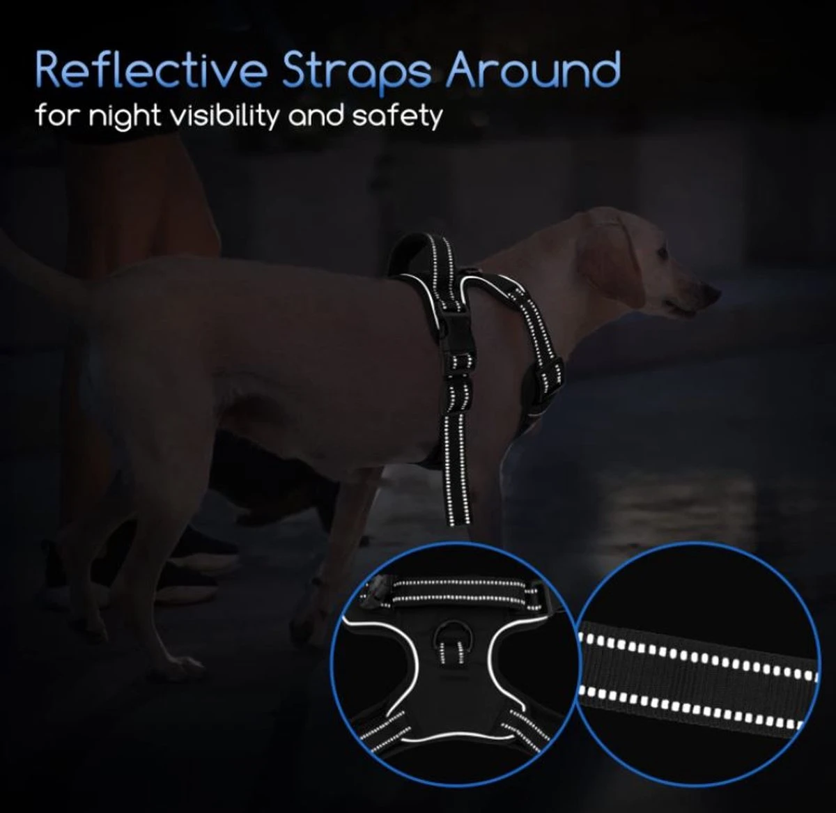 Nobleza 42ZHX - Hondenharnas - Hondentuigje - Anti Trek - M - Zwart 7 Nobleza 42ZHX - Hondenharnas - Hondentuigje - Anti Trek - M - Zwart - Afbeelding 7