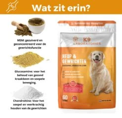 K9 Laboratories - Voordeel Pak - 120 Stuks - Voor Honden - Met Gewrichtsklachten - Artrose - Stijve Gewrichten - Ouderdom - HD - ED - Bevat Glucosamine - MSM - Chondorïtine - Voor Behoud Van Kraakbeen -Dieren Product Winkel 1200x1167 46