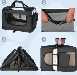 Cadoca Honden & Katten Reismand XL - 81x56x58cm - Antraciet -Dieren Product Winkel 1200x1169 1