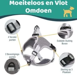 Mmoods Hondentuigje Grijs - Anti-Trek Tuig - Hondenharnas Voor Grote Honden- Reflecterende Halsband Hond - Hondenhalsband Maat L 11 Mmoods Hondentuigje Grijs - Anti-Trek Tuig - Hondenharnas Voor Grote Honden- Reflecterende Halsband Hond - Hondenhalsband Maat L -Dieren Product Winkel 1200x1169 12
