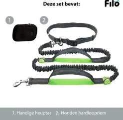 Filo Elastische Hondenriem Middel - Hardlopen En Wandelen - Hardloopriem Hond Handsfree Met Heuptasje - Looplijn Met Heupriem - Canicross Gordel Honden - Riemen - Heupgordel - Leiband -Dieren Product Winkel 1200x1170 11