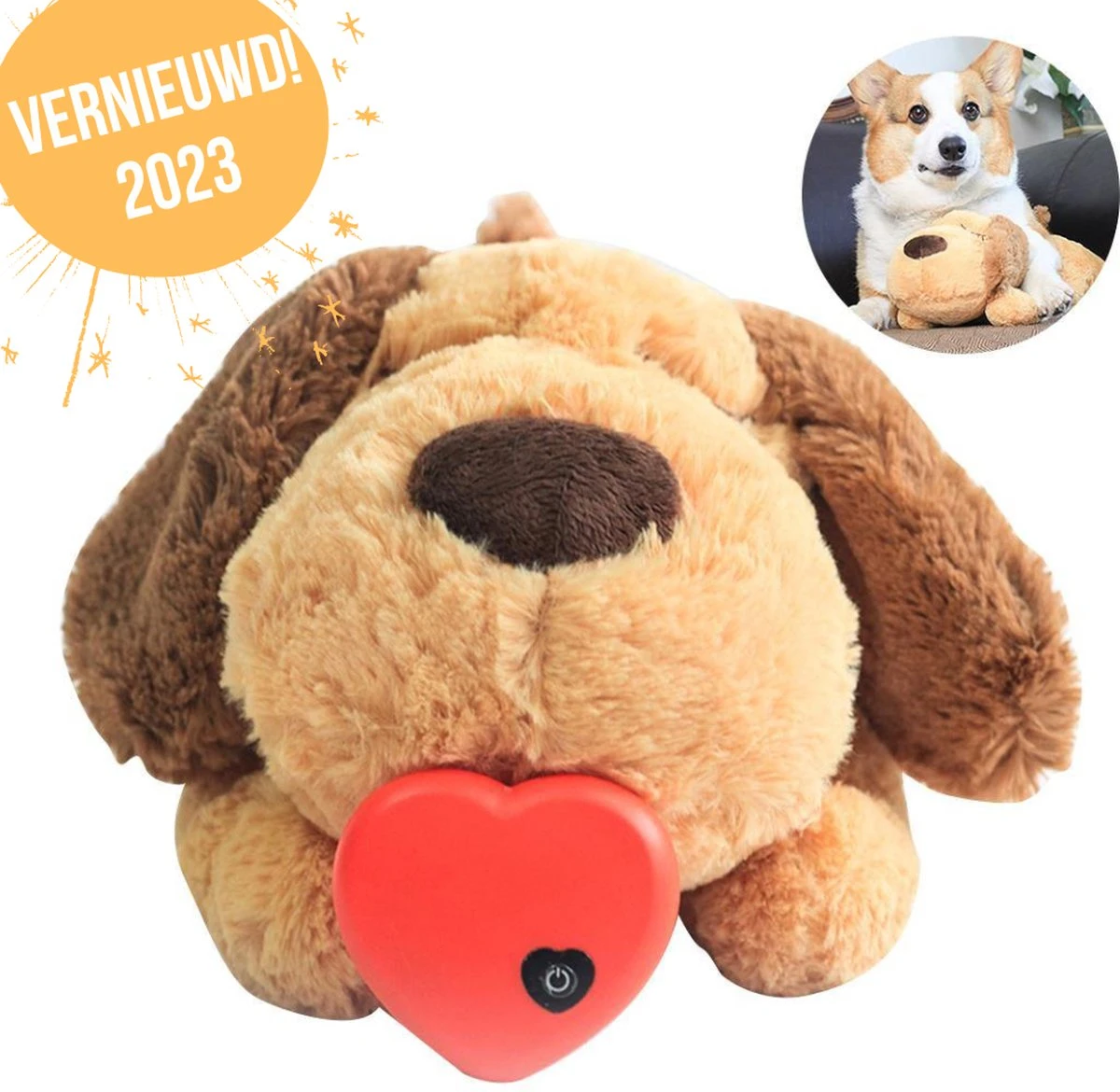 Knuffel Met Hartslag 2023 Voor Puppy's - Zacht Speelgoed - Hondenknuffel Met Hartslag - Wonderknuffel Snuggle Puppy - Knuffel Hond 1 Knuffel Met Hartslag 2023 Voor Puppy's - Zacht Speelgoed - Hondenknuffel Met Hartslag - Wonderknuffel Snuggle Puppy - Knuffel Hond