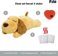 Filo Hondenknuffel Met Hartslag En Warmtebron - Hartslagknuffel Hondenspeelgoed Snuggle Puppy - Knuffel Met Hartslag - Heartbeat Knuffel Hond -Dieren Product Winkel 1200x1170 27