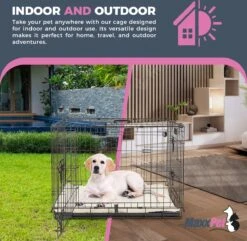 MaxxPet Hondenbench - Bench - Bench Voor Honden - Hondenbench Opvouwbaar - Incl. Plaid - 76 X 48 X 53 Cm -Dieren Product Winkel 1200x1170 30