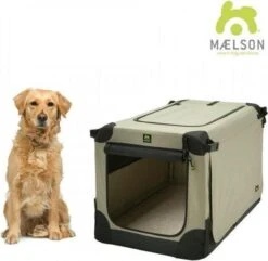 Maelson Soft Kennel - Robuuste Hondenbench Van Zacht Materiaal - Opvouwbare Kennel Met Stevig Stalen Binnenframe - Beige/zwart - XXS / XS / S / M / L / XL / XXL - 72 S -Dieren Product Winkel 1200x1170 35