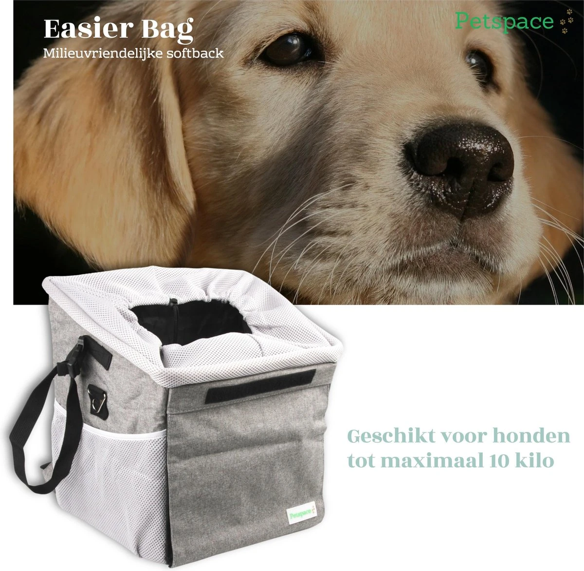 Petspace - Huisdieren Fietstas - Honden Fietsmand - Stuurtas Fiets - Fietsmand Voor Honden - Hondenfietsmand Voorop - Grijs 4 Petspace - Huisdieren Fietstas - Honden Fietsmand - Stuurtas Fiets - Fietsmand Voor Honden - Hondenfietsmand Voorop - Grijs - Afbeelding 4