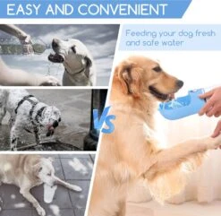 Nobleza 43B4C - Honden Waterfles - 500ml - Honden Bidon - Honden Drinkfles - Blauw -Dieren Product Winkel 1200x1173 15