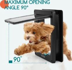 Nobleza Kattenluik Met Tunnel - 4 Vergrendelingsstanden - Weerbestendig - Binnen En Buiten - 28.5 X 25 Cm - Maat XL - Zwart -Dieren Product Winkel 1200x1173 3