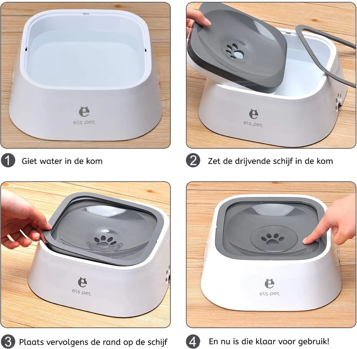 Els Pets Drinkbak Voor Honden - Anti Knoei Drinkbak - 1.5L - Anti Slobberen - Drinkbak Voor In De Auto - Road Refresher - Grijs 2 Els Pets Drinkbak Voor Honden - Anti Knoei Drinkbak - 1.5L - Anti Slobberen - Drinkbak Voor In De Auto - Road Refresher - Grijs - Afbeelding 2