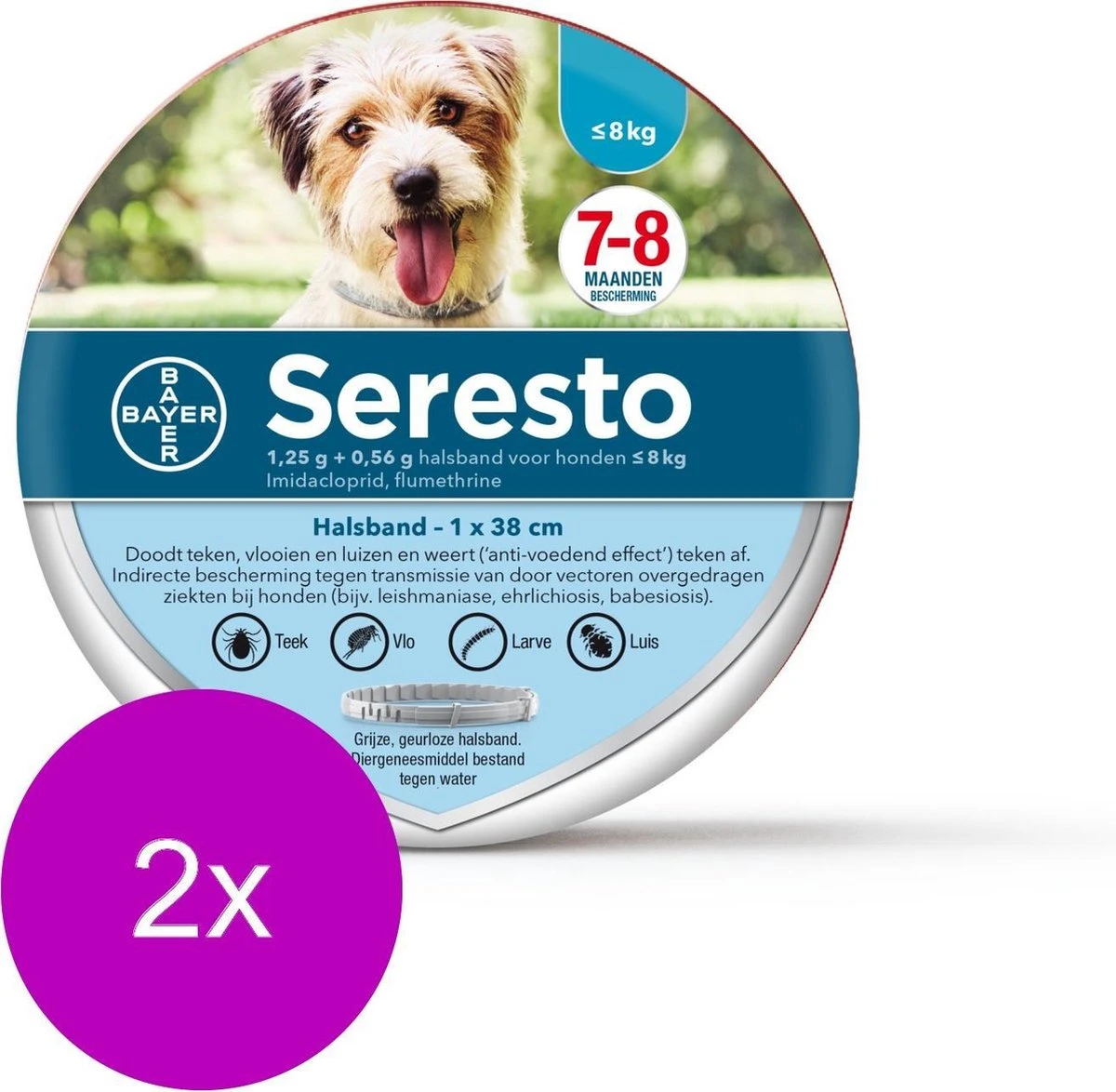 Seresto Teken- En Vlooienband Small - Anti Tekenmiddel - 2 X 38 Cm Tot 8 Kg 4 Seresto Teken- En Vlooienband Small - Anti Tekenmiddel - 2 X 38 Cm Tot 8 Kg - Afbeelding 4