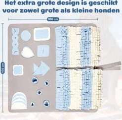 Snuffelmat Hond - Likmat Hond - Honden Speelgoed Intelligentie - Anti Schrokbak Hond - Honden Speeltjes - 100cmx100cm -Dieren Product Winkel 1200x1174 27