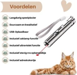 Laserpen - USB - Kattenspeeltjes - Zaklamp - Kat - Laser - Kattenspeelgoed - RVS Opbergblikje -Dieren Product Winkel 1200x1175 6