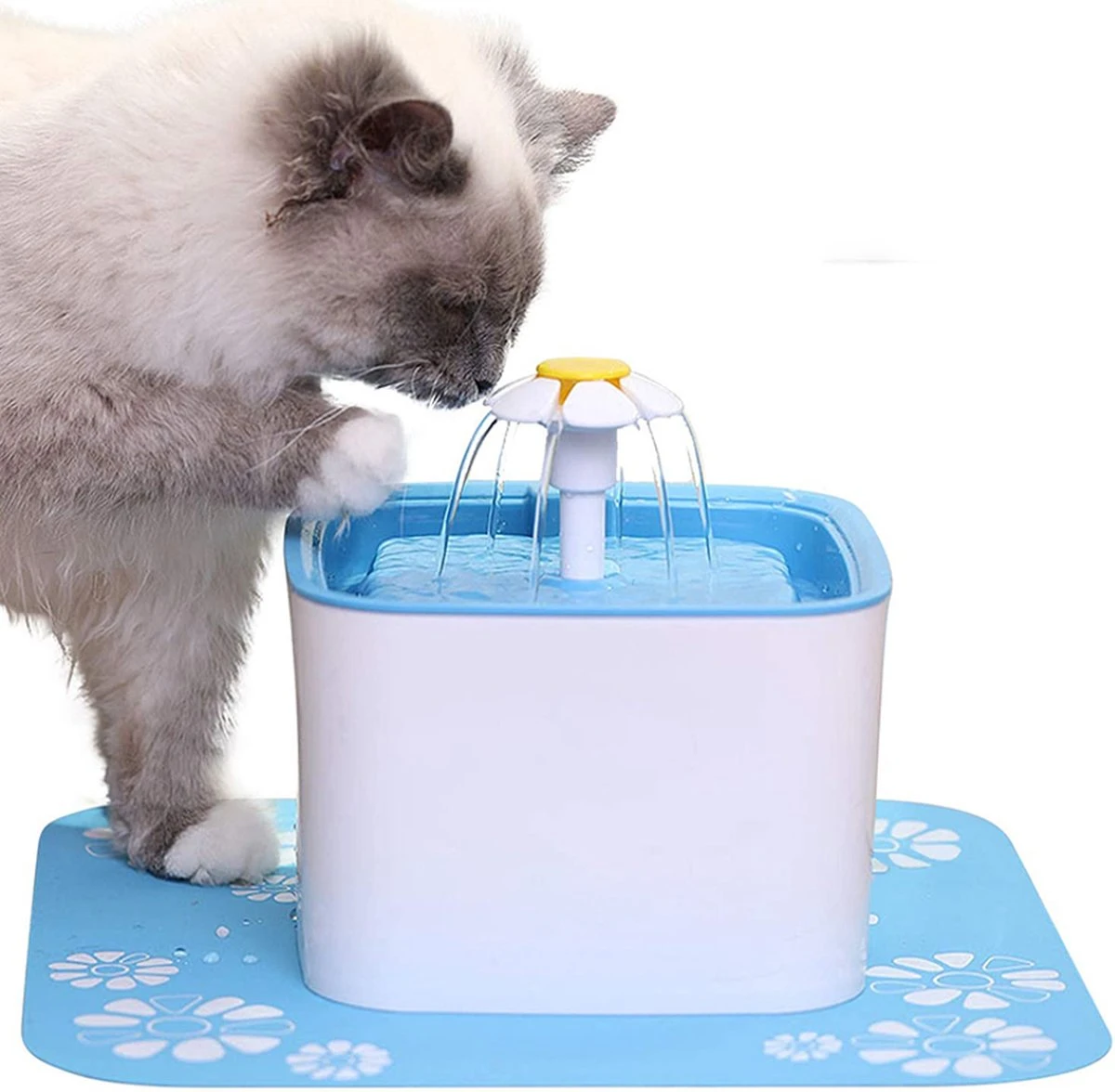 Mowa Drinkfontein - Waterfontein - Waterbak - Drinkbakken - Voor Huisdieren - Katten En Honden - 2,5 Liter - 3 Laags Filter Systeem 2 Mowa Drinkfontein - Waterfontein - Waterbak - Drinkbakken - Voor Huisdieren - Katten En Honden - 2,5 Liter - 3 Laags Filter Systeem - Afbeelding 2