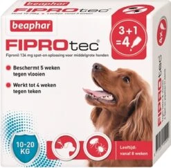 Beaphar Fiprotec Vlooien- En Tekenmiddel Hond 10-20 Kg - 4 Pipetten 20 Beaphar Fiprotec Vlooien- En Tekenmiddel Hond 10-20 Kg - 4 Pipetten -Dieren Product Winkel 1200x1177 24
