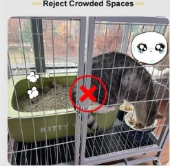 Merkloos XXL Premium Kattenkooi Met Kattenbak 2-laags Kattenkooien Voor Binnen - Grote Opvouwbare Kattenren - Kattenbench Kat Bench - Zwart Dierenverblijf -Dieren Product Winkel 1200x1177 6